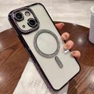 For iPhone 15 Plus Diamond Plated MagSafe TPU Phone Case(Purple) - 1