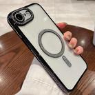 For iPhone 16e Diamond Plated MagSafe TPU Phone Case(Black) - 1