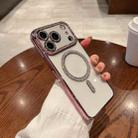 For iPhone 17 Pro Max Diamond Plated MagSafe TPU Phone Case(Pink) - 1