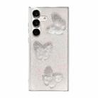 For Samsung Galaxy S24 5G Clear Crystal Butterflies TPU Phone Case(Transparent) - 1