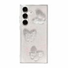 For Samsung Galaxy S24 FE 5G Clear Crystal Butterflies TPU Phone Case(Transparent) - 1