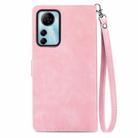 For ZTE Blade V41 Smart Embossed Flower Zipper Leather Phone Case(Pink) - 3