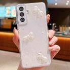 For Samsung Galaxy A14 5G Pearl Bow Glitter Epoxy TPU Phone Case(Three Knots) - 1