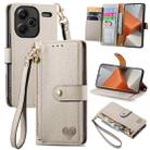 For Xiaomi Redmi Note 13 Pro+ Love Zipper Lanyard Leather Phone Case(White) - 1