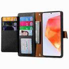 For Samsung Galaxy A55 Love Zipper Lanyard Leather Phone Case(Black) - 3