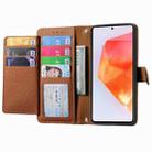 For Samsung Galaxy A55 Love Zipper Lanyard Leather Phone Case(Brown) - 3