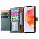 For Samsung Galaxy A55 Love Zipper Lanyard Leather Phone Case(Green) - 3