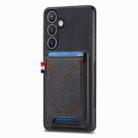 For Samsung Galaxy S24+ 5G Denim Texture Leather Skin Phone Case with Card Slot(Black) - 1