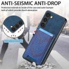 For Samsung Galaxy S25 5G Denim Texture Leather Skin Phone Case with Card Slot(Blue) - 3