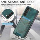 For Samsung Galaxy S25 5G Denim Texture Leather Skin Phone Case with Card Slot(Green) - 3