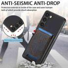 For Samsung Galaxy S25 Ultra 5G Denim Texture Leather Skin Phone Case with Card Slot(Black) - 3