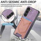 For Samsung Galaxy S25 Ultra 5G Denim Texture Leather Skin Phone Case with Card Slot(Purple) - 3