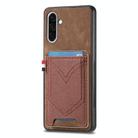 For Samsung Galaxy A36 5G Denim Texture Leather Skin Phone Case with Card Slot(Brown) - 1