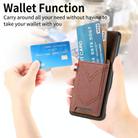 For Samsung Galaxy A36 5G Denim Texture Leather Skin Phone Case with Card Slot(Brown) - 3