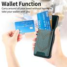 For Samsung Galaxy A36 5G Denim Texture Leather Skin Phone Case with Card Slot(Green) - 3