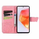 For Samsung Galaxy C55 Butterfly Love Flower Embossed Leather Phone Case(Pink) - 3