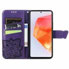 For Samsung Galaxy C55 Butterfly Love Flower Embossed Leather Phone Case(Purple) - 3