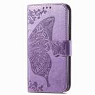 For Samsung Galaxy C55 Butterfly Love Flower Embossed Leather Phone Case(Lavender) - 2