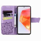 For Samsung Galaxy C55 Butterfly Love Flower Embossed Leather Phone Case(Lavender) - 3