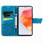 For Samsung Galaxy C55 Butterfly Love Flower Embossed Leather Phone Case(Blue) - 3
