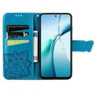 For Samsung Galaxy S25 Edge 5G Butterfly Love Flower Embossed Leather Phone Case(Blue) - 3