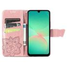 For Samsung Galaxy A26 Butterfly Love Flower Embossed Leather Phone Case(Rose Gold) - 3
