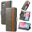 For Samsung Galaxy A55 CaseNeo Splicing Dual Magnetic Buckle Leather Phone Case(Gray) - 1