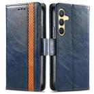 For Samsung Galaxy S25 5G CaseNeo Splicing Dual Magnetic Buckle Leather Phone Case(Blue) - 2