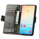 For Samsung Galaxy S25 5G CaseNeo Splicing Dual Magnetic Buckle Leather Phone Case(Gray) - 3