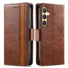 For Samsung Galaxy S25+ 5G CaseNeo Splicing Dual Magnetic Buckle Leather Phone Case(Brown) - 2