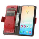 For Samsung Galaxy S25+ 5G CaseNeo Splicing Dual Magnetic Buckle Leather Phone Case(Red) - 3