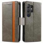 For Samsung Galaxy S25 Ultra 5G CaseNeo Splicing Dual Magnetic Buckle Leather Phone Case(Gray) - 2