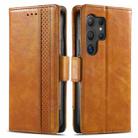 For Samsung Galaxy S25 Ultra 5G CaseNeo Splicing Dual Magnetic Buckle Leather Phone Case(Khaki) - 2