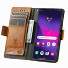 For Samsung Galaxy S25 Ultra 5G CaseNeo Splicing Dual Magnetic Buckle Leather Phone Case(Khaki) - 3