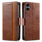 For Samsung Galaxy A06 4G CaseNeo Splicing Dual Magnetic Buckle Leather Phone Case(Brown) - 2