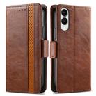 For Samsung Galaxy S25 Edge 5G CaseNeo Splicing Dual Magnetic Buckle Leather Phone Case(Brown) - 2