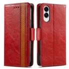 For Samsung Galaxy S25 Edge 5G CaseNeo Splicing Dual Magnetic Buckle Leather Phone Case(Red) - 2