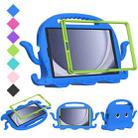 For Samsung Galaxy Tab A9 8.7 X110/X115 Octopus Style EVA Hybrid PC Shockproof Tablet Case with Strap(Blue) - 1