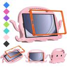 For Samsung Galaxy Tab A9 8.7 X110/X115 Octopus Style EVA Hybrid PC Shockproof Tablet Case with Strap(Pink) - 1