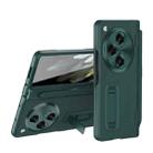 For OPPO Find N3 Integrated Film Plain Leather Phone Case with Pen(Green) - 1