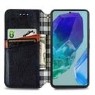 For Samsung Galaxy M55 Cubic Grid Pressed Magnetic Leather Phone Case(Black) - 3
