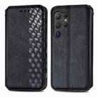 For Samsung Galaxy S25 Ultra 5G Cubic Grid Pressed Magnetic Leather Phone Case(Black) - 2