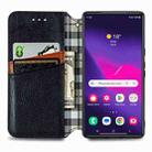 For Samsung Galaxy S25 Ultra 5G Cubic Grid Pressed Magnetic Leather Phone Case(Black) - 3