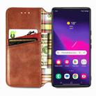 For Samsung Galaxy S25 Ultra 5G Cubic Grid Pressed Magnetic Leather Phone Case(Brown) - 3