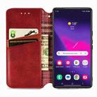 For Samsung Galaxy S25 Ultra 5G Cubic Grid Pressed Magnetic Leather Phone Case(Red) - 3