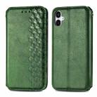 For Samsung Galaxy A25 5G Cubic Grid Pressed Magnetic Leather Phone Case(Green) - 2