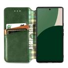 For Samsung Galaxy A25 5G Cubic Grid Pressed Magnetic Leather Phone Case(Green) - 3
