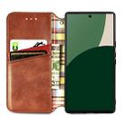 For Samsung Galaxy A25 5G Cubic Grid Pressed Magnetic Leather Phone Case(Brown) - 3