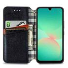 For Samsung Galaxy A26 5G Cubic Grid Pressed Magnetic Leather Phone Case(Black) - 3