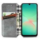 For Samsung Galaxy A26 5G Cubic Grid Pressed Magnetic Leather Phone Case(Gray) - 3